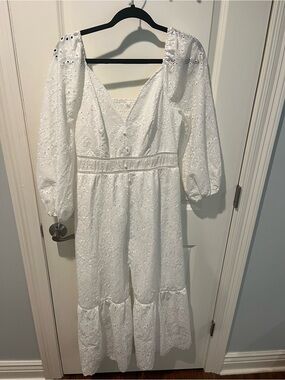 Simplee Apparel White Eyelet Maxi Dress